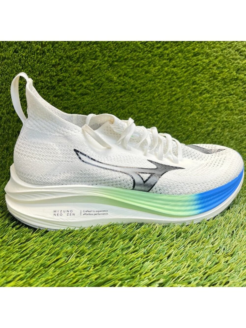 Mizuno Neo Zen Mens Size 11.5 White Black Blue Athletic Running Shoes Sneakers